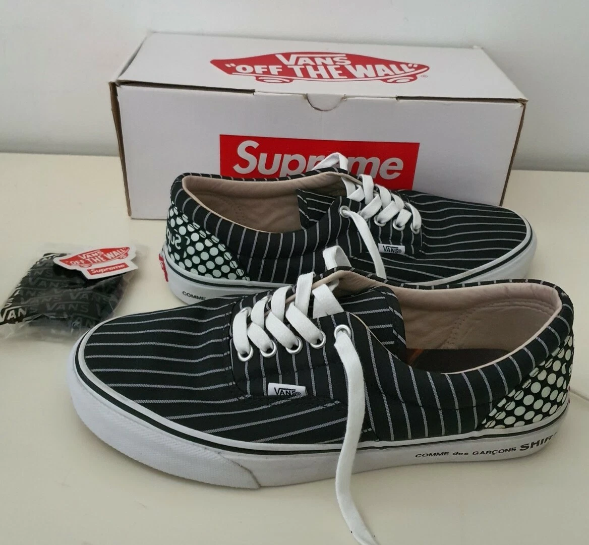 Baskets SS14 Supreme Vans Comme des Garcons Cdg Era classiques US 9 UK 8 Eu 42