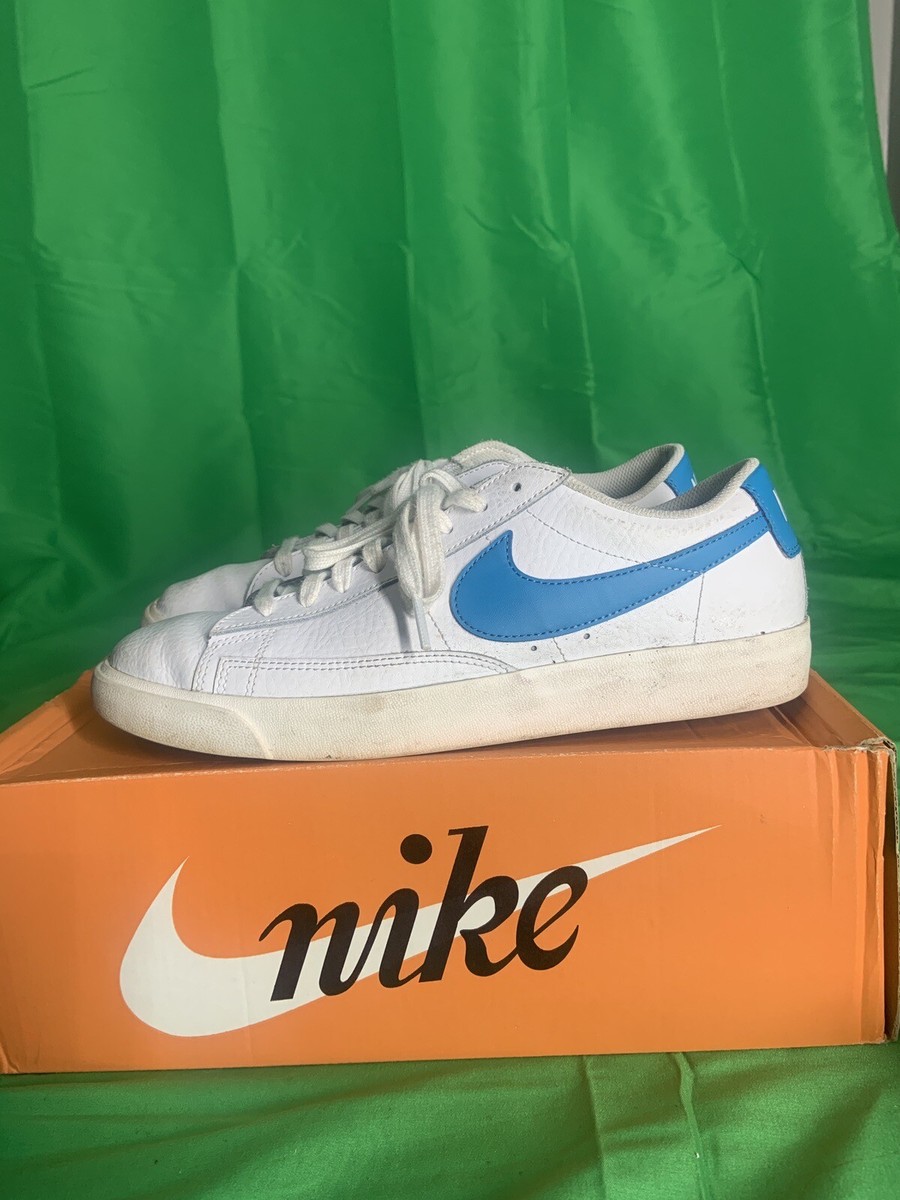 Nike Blazer Low Wimbledon Laser Blue UNC Blue Tennis Classic Size PREOWNED
