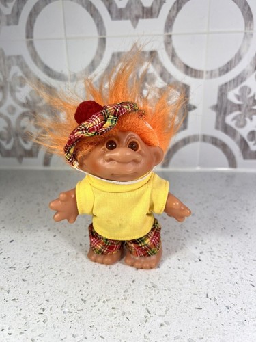 Norfin Dam Troll Puppe Golfer 1986 orange Haare 5 Zoll
