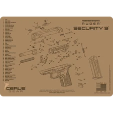 For Ruger Security 9  Armorers Cleaning Mat Cerus Gear PREMIUM  Made in USA FDE