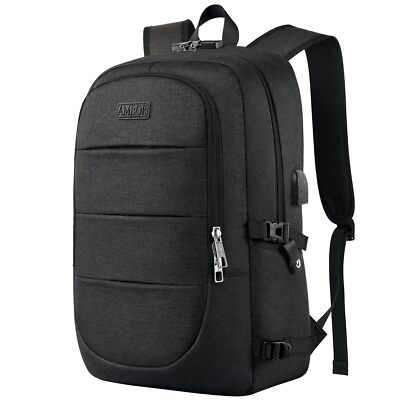 Rucksack Herren 173 Zoll Laptop Rucksack Schulrucksack mit USB-Ladeanschluss ...