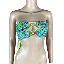 VICTORIA'S SECRET Neon Kaleidoscope Strappy Bikini Top NEW SMALL