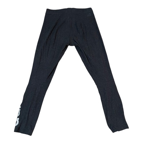Adidas Leggings Pants Women Medium (28x25) Gray Spell Out Workout Yoga Stretch - Picture 4 of 6