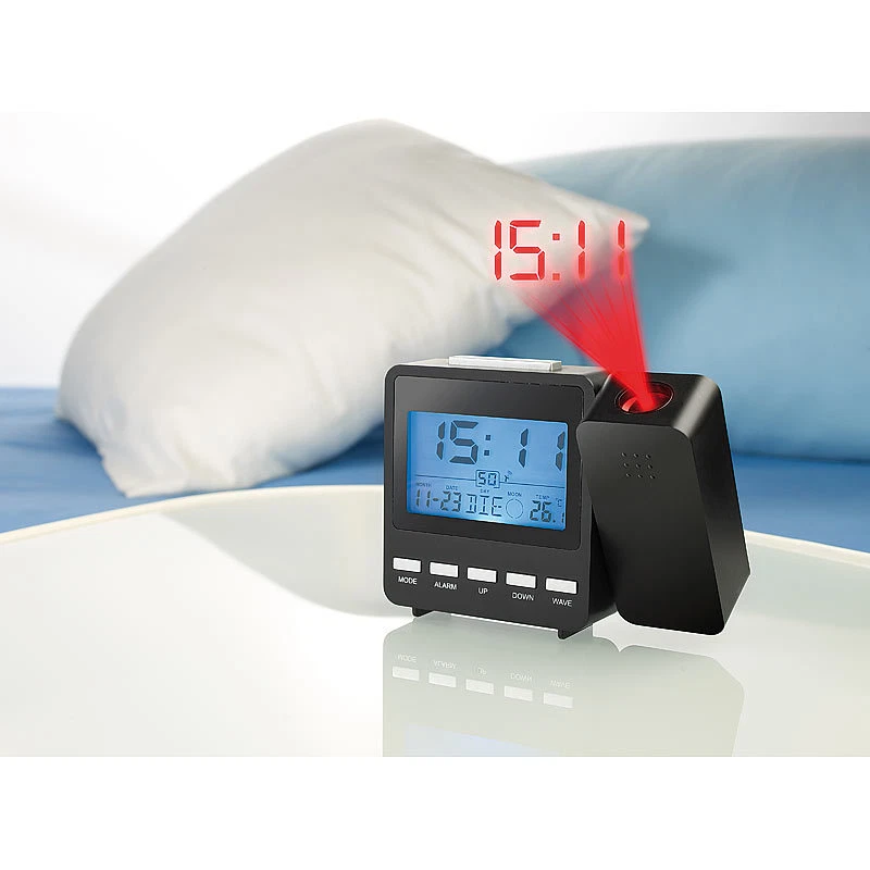 PEARL Projektionsuhr: Funk-Projektionswecker DAC-662.beam mit Temperaturanzeige - Bild 4 von 4