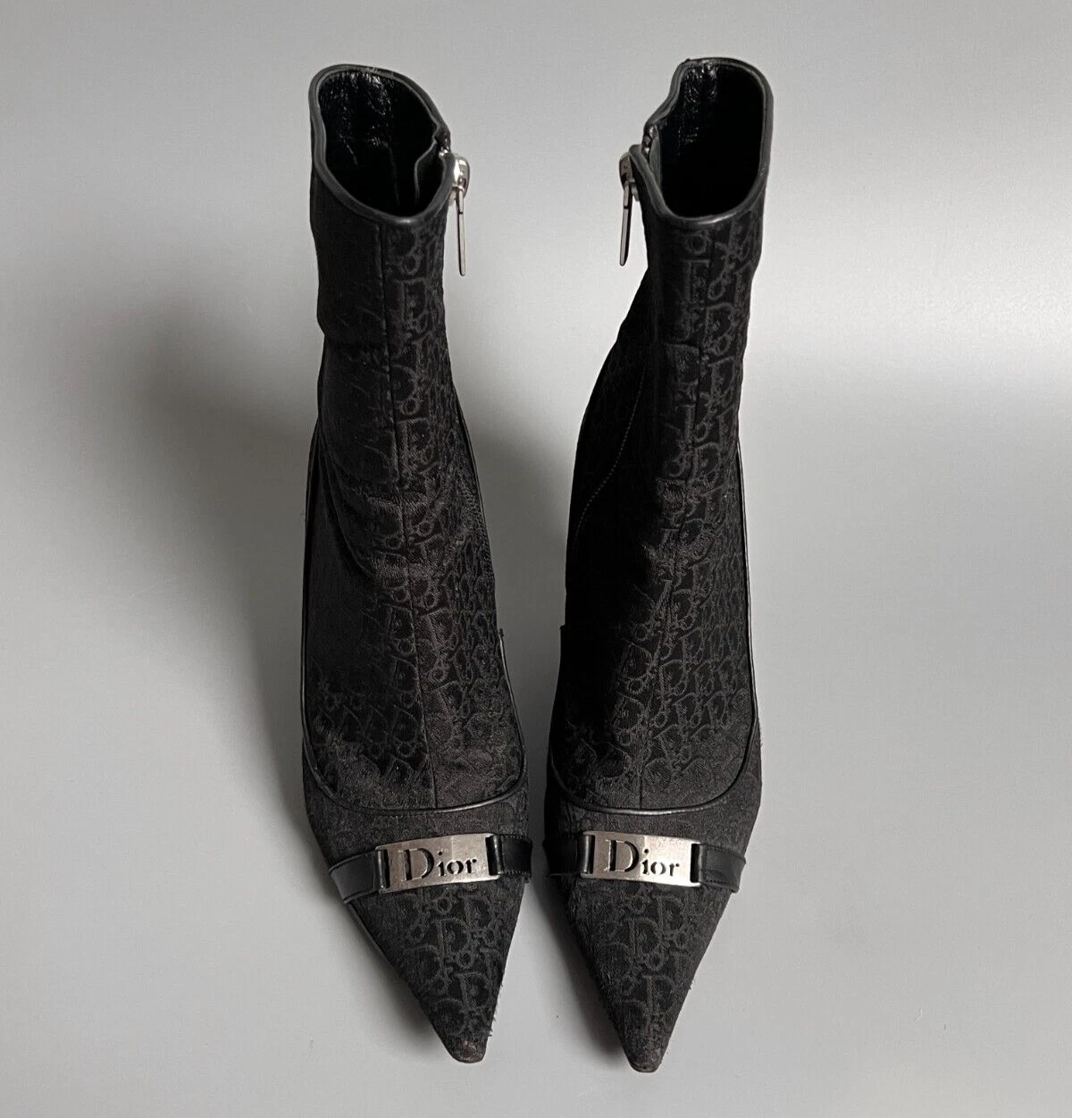 Bottines Christian Dior talons logo UK 3 monogramme boucle pointue vintage