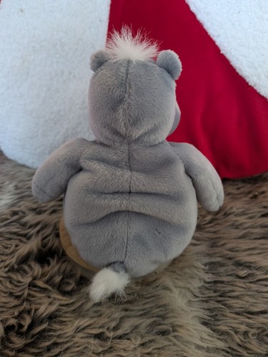 Juguete de peluche suave Nici hipopótamo gris con corazón en el vientre 7" - Imagen 8 de 10