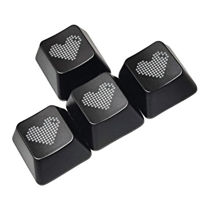 4PCS Unique Heart Designing OEM Translucent WASD Keycaps For Gamers And DIY
