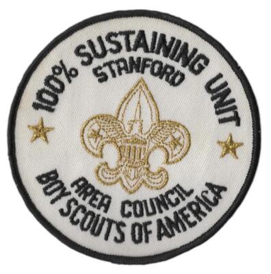 100% Sustaining Unit Stanford Area Council BSA Patch BK Bdr. [VA-2578]