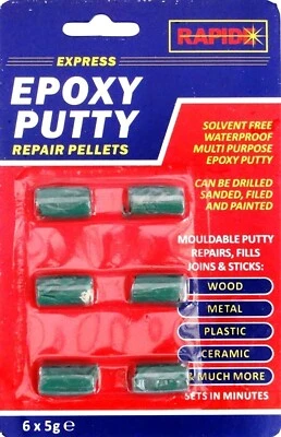 RAPID Epoxy Putty Repair Pellets, Waterproof Epoxy Putty Repair Pellets 6x5g Ceramic,