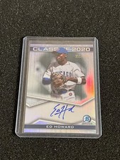 Ed Howard Bowman Chrome Draft Class Of 2020 Auto #d /250 Cubs Prospect Rookie
