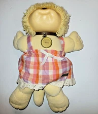Cabbage Patch Kids Koosas Dog Yellow Hair Blue Eyes Named Peaches Vintage 14"