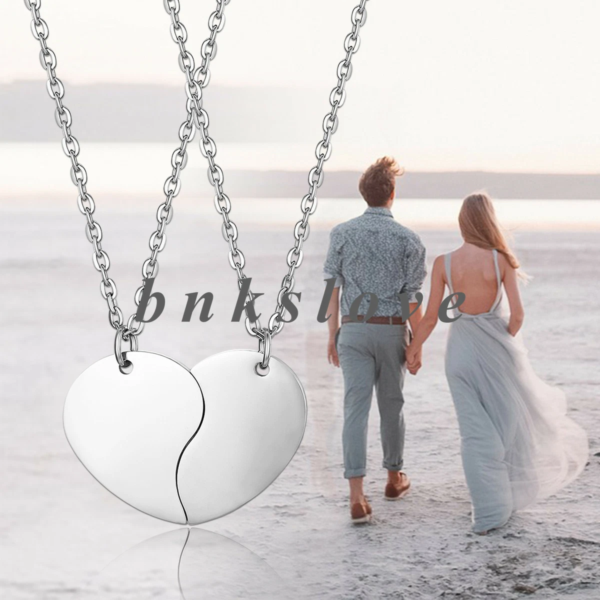 Half heart shape online locket