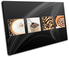Coffee Tea Esspresso Food Kitchen CANVAS WALL ART Picture Print VA