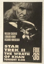 Star Trek II Wrath Of Khan Vintage Print Ad Ricardo Montalban TPA21