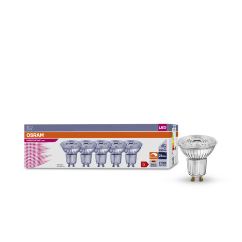 5 Series OSRAM LED GU10 3.4W = 35W Reflector 230lm 36° Warm White 2700K DIMMABLE - Picture 1 of 4