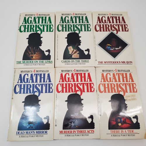 Vtg 6x BERKLEY Agatha Christie Crime Mystery Hercules Poirot GOOD 80s