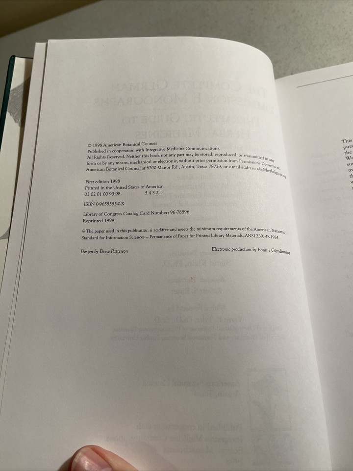 The Complete German Commission E Monographs Therapeutic Guide to