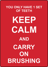 Keep Calm And Carry On Brushing Dentist Storefront Adhesive Vinyl Sign Decal Keep Calm And Carry On Brushing Dentist Storefront Adhesive Vinyl Sign Decal