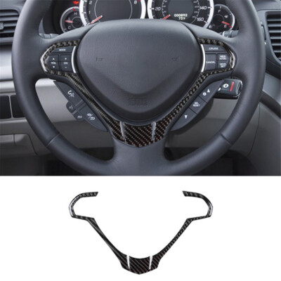 Carbon Fiber Steering Wheel Trim Cover For Acura TSX 2009-2014 - Interior Accent