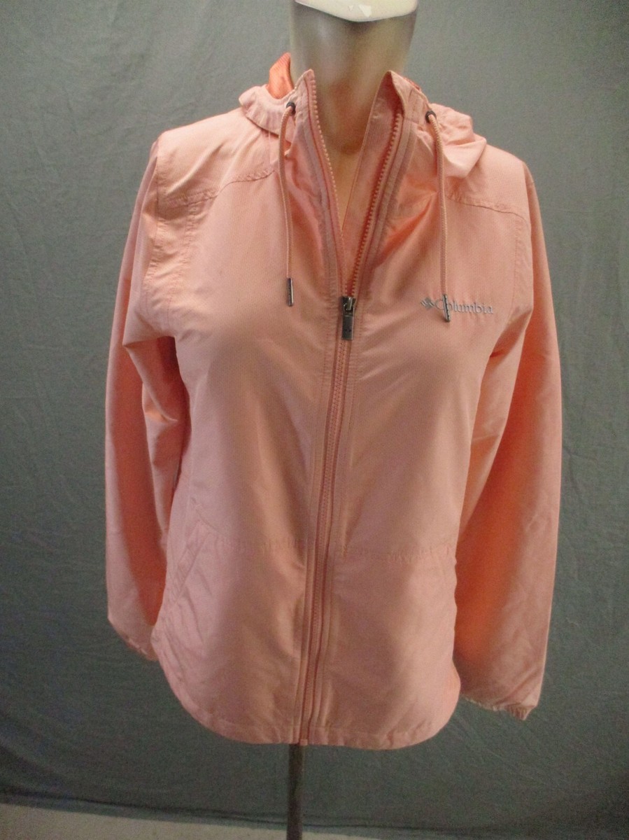 Columbia Size S Womens Peach Full Zip Drawstring Pocket Lined Columbia Size S Womens Peach Full Zip Drawstring Pocket Lined