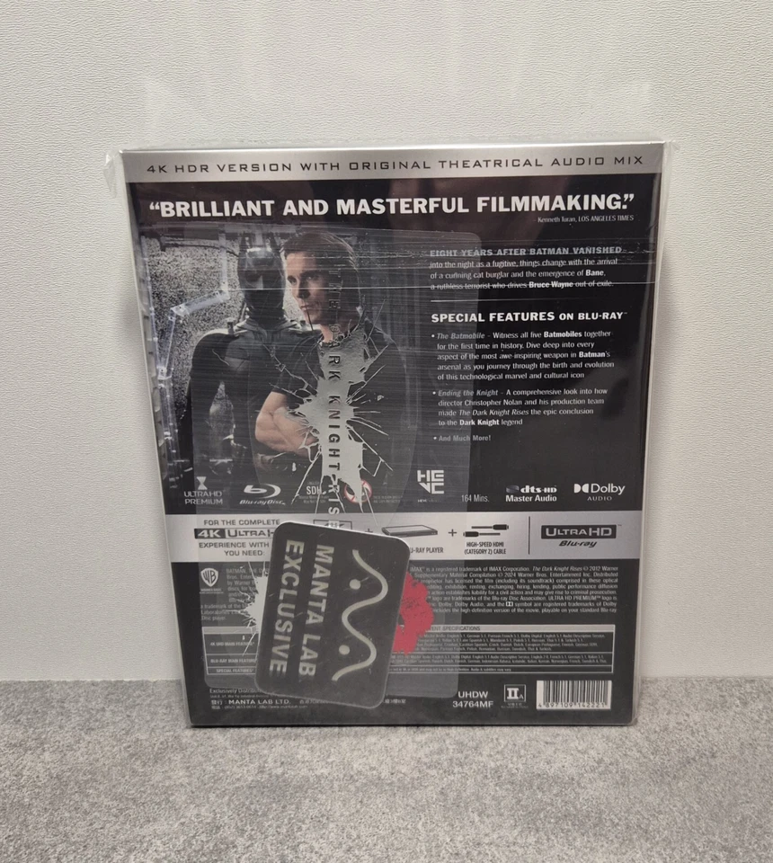 The Dark Knight Rises - 4K UHD FullSlip MantaLab - OOP - NEU & OVP - Bild 2 von 4
