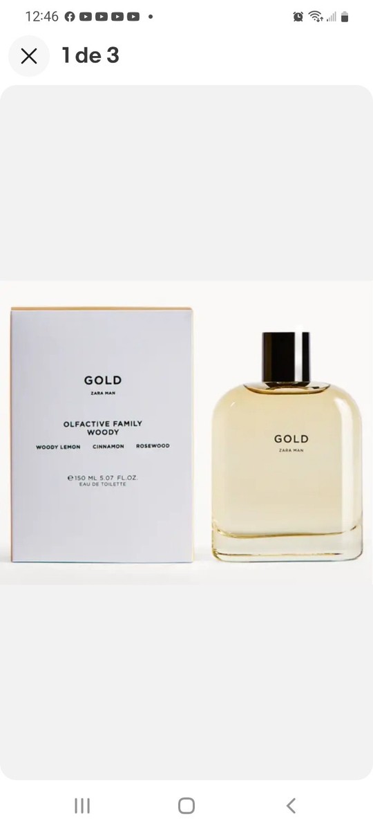 zara man gold eau de toilette