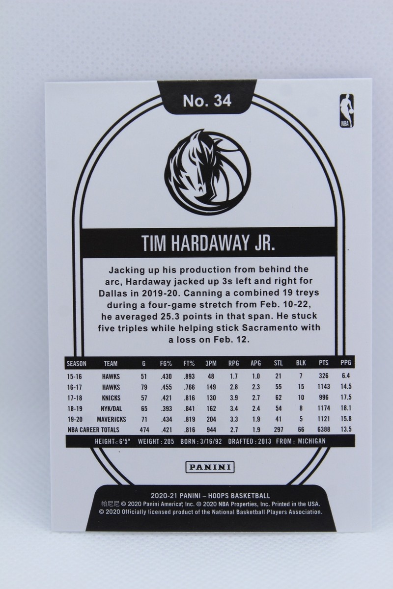 Tim Hardaway Jr. 2020-21 NBA Hoops Teal Explosion Refractor Card