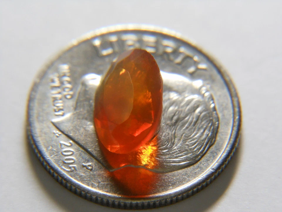 Mexican Fire Opal, 1.28 ct Oval Cut, 20 year USA Vendor,  German - Image 4 of 4