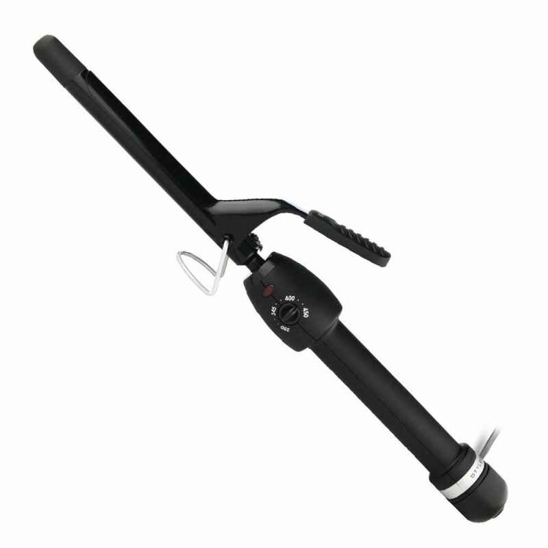 StyleCraft Black Gold Ceramic Hair Curling Iron 5/8″ Salon Stylist Tool SCSC58B