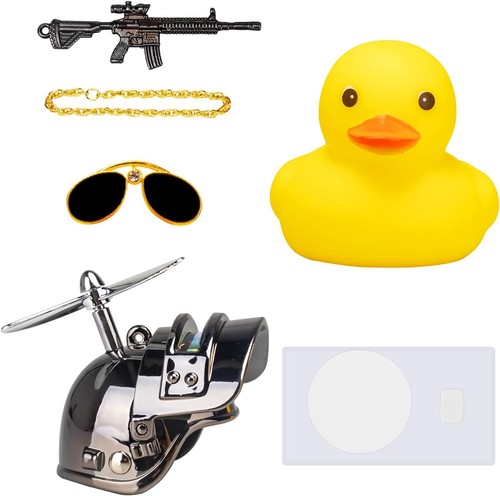 Rubber Yellow Duck Car Ornaments Cool Duck Car Dashboard Decorations with - Picture 6 of 6