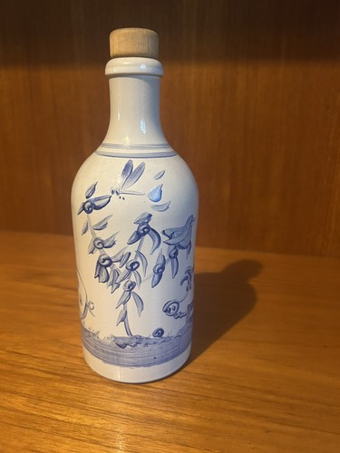 1960s MKM West German Stoneware Oil Bottle 0.5L Hand painted Signed - 第 2/4 張圖片