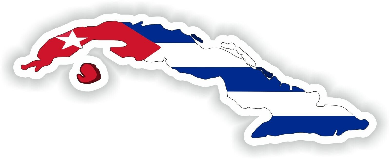 Bandera de Guanabacoa, Cuba STICKER Vinyl Die-Cut Decal – The