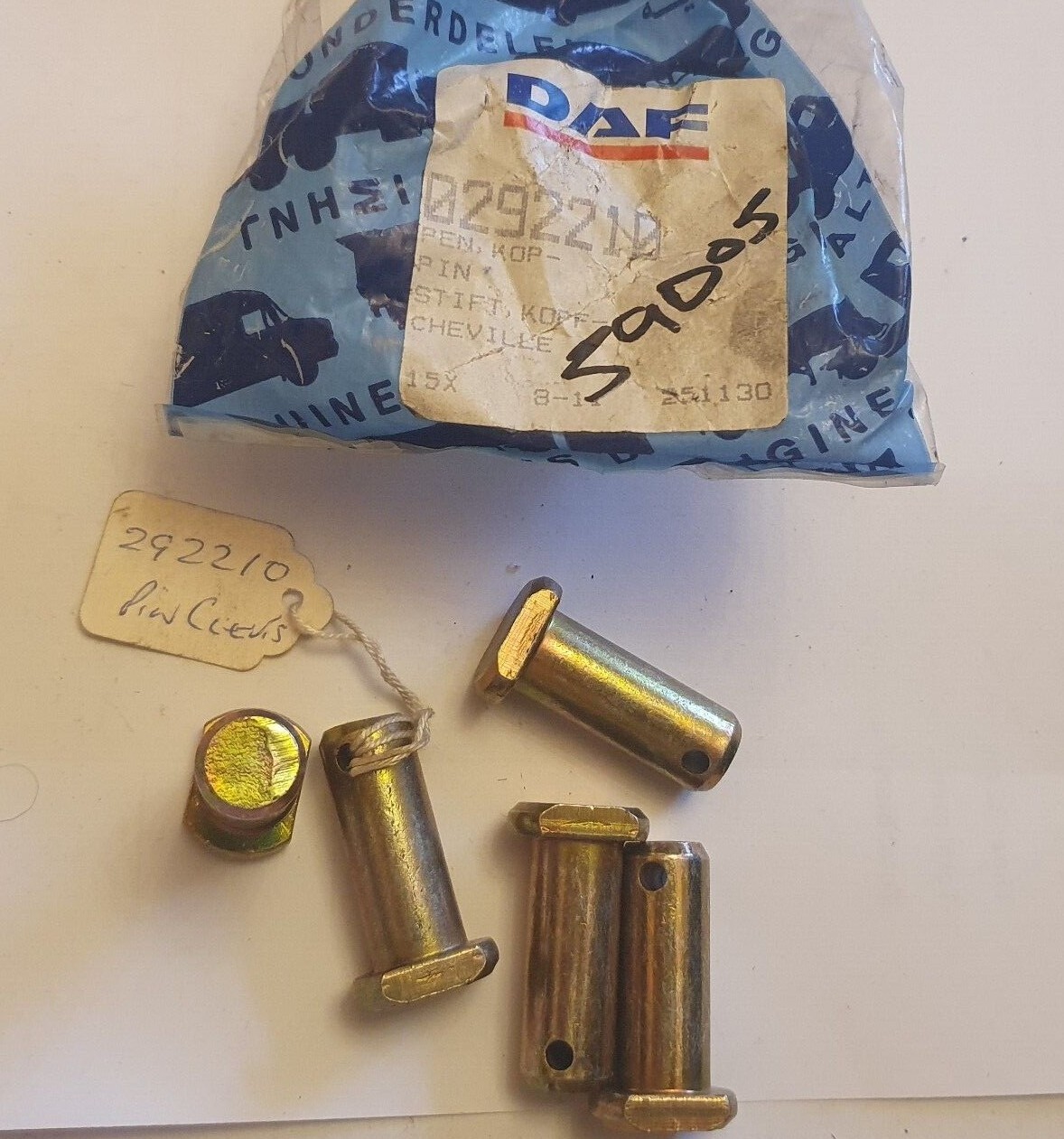 Job lot of 5 genuine DAF clevis pins part number 0292210 292210 FREE UK