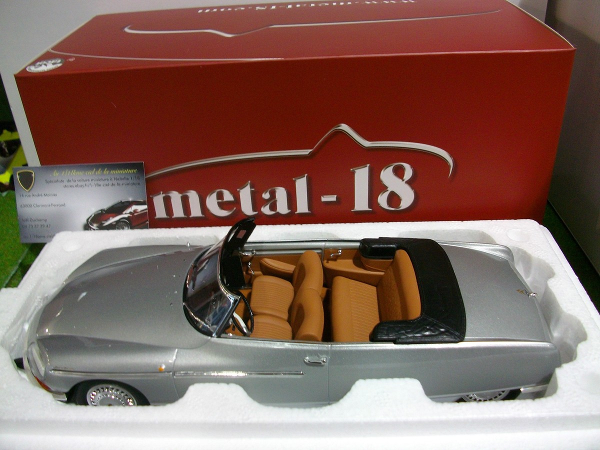 Citroën DS 21 Chapron Palm Beach 1964 - 1/18 - METAL-18 / Norev - Gris - Occasion état Neuf
