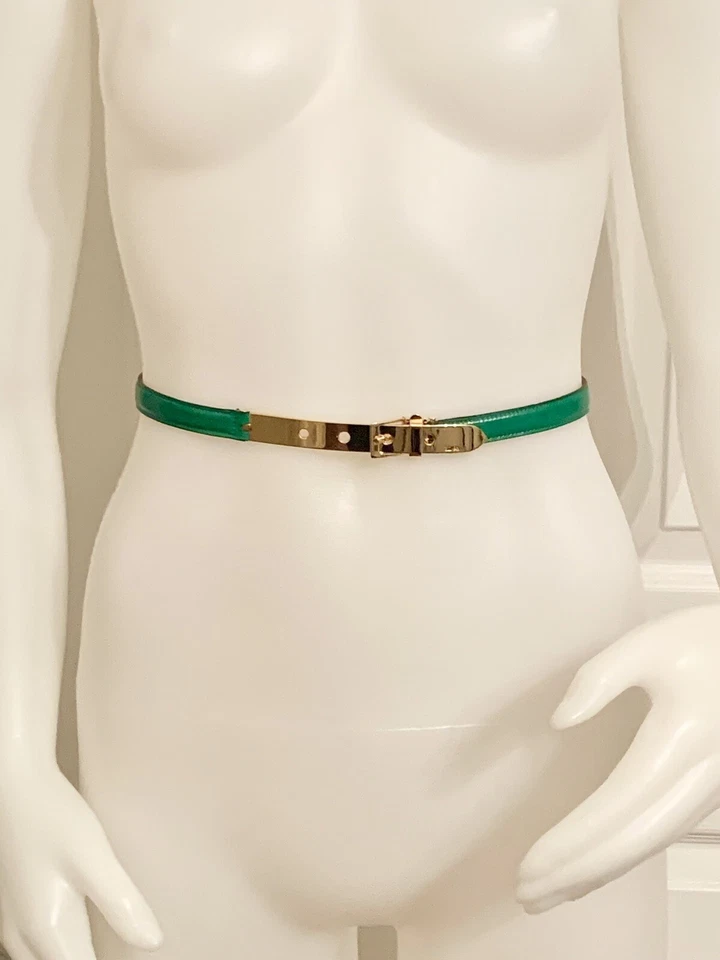 Cinturón Ralph Lauren Runway F/W 1996 Vintage Tono Joya Verde Mediano M Med 32 Foto 2 de 4
