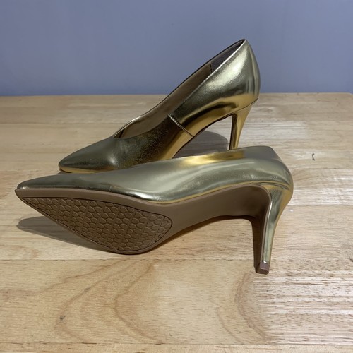 Rouge Helium Women’s Gold Pointe Toe Pumps Shoes Size 9 - Picture 7 of 7