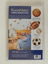 PLAY BALL ROOMMATES PREPASTED WALLPAPER CUTOUTS # 1009WM