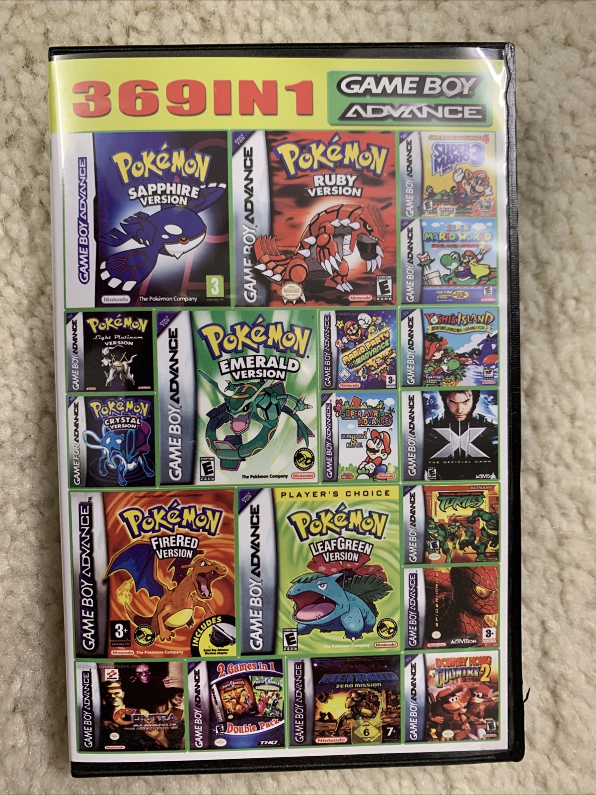 369 Games In 1 Nintendo Game Boy Advance Gba Ds Lite