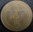 Sweden Oscar II Bronze 1907 EB 5 Öre  aUNC KM# 770 (23 171) — photo 2