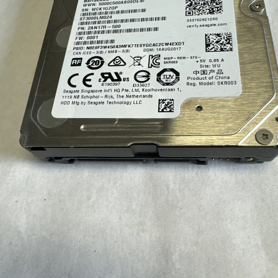 3TB ST3000LM024 Seagate 2.5" P/N 2AN17R-500 F/W: 0001 - Image 2 of 2