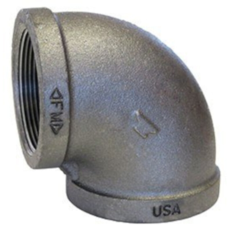 Anvil 8700123758, Malleable Iron Pipe Fitting, 90 Degree Elbow, 3/4" NPT Female,