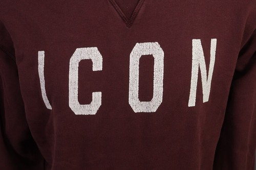 DSQUARED 2 COOL FIT Burgundy Big Logo Sweatshirt Size L - Picture 6 of 16
