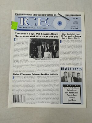 ICE the Monthly CD Newsletter Magazine Issue 109 April 1996 Beach Boys