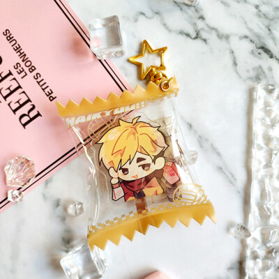 Super Lovely Keychain Air Inflation Candies Bag Haikyuu!! Miya Atsumu Pendant