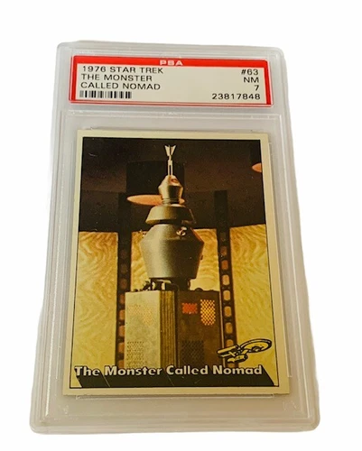 Star Trek Trading Card Captains Log 1976 Topps PSA 7 Monster Called Nomad #63 sp