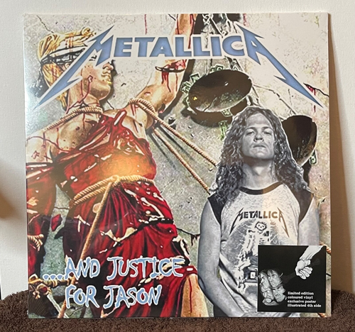 METALLICA And Justice For JASON 2 LP Colored Vinyl NEW + POSTER Check Pics!