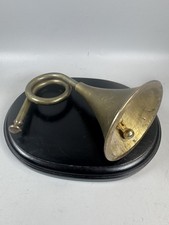 Vintage Brass Horn Shaped Bell Bugle Style w/ Chain Clapper 5  