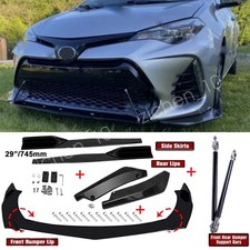Front Bumper Lip Strut Rods Side Skirts Rear Lips For Toyota Corolla 2000-24 Front Bumper Lip Strut Rods Side Skirts Rear Lips For Toyota Corolla 2000-24