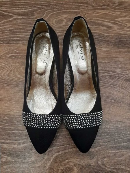 Women Heels Black Suede 38 #CIPI