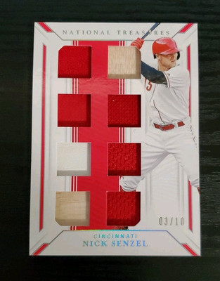 2019 National Treasures Game Gear Material Eights Nick Senzel /10
